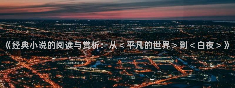 二爷家的麻雀成精了txt趣书网：《经典小说的阅读与赏析：从＜平凡的世界＞到＜白夜＞》
